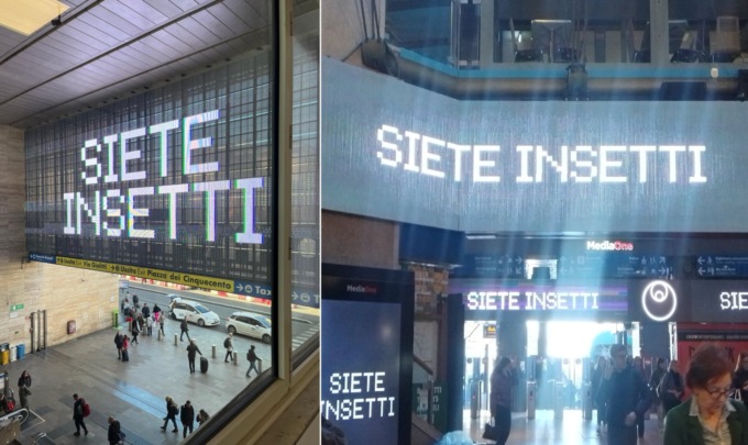 Perché alle stazioni di Roma e Milano è apparsa la scritta “Siete insetti” (e gli hacker e i terroristi non c’entrano)