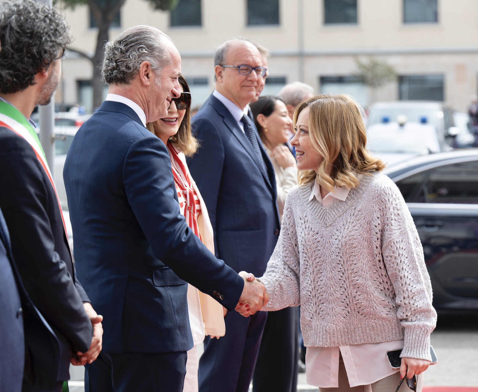 La premier Giorgia Meloni ieri a Vinitaly