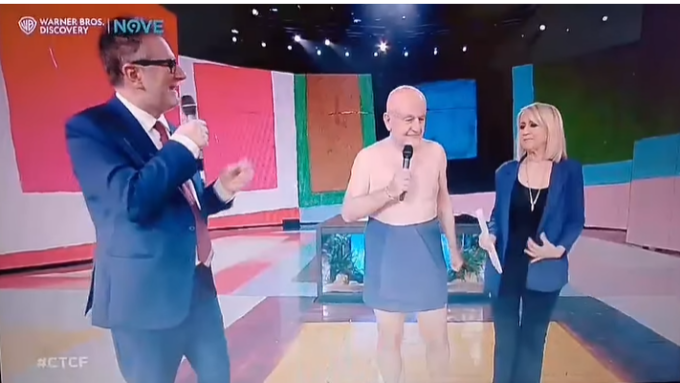 Il naturista fa lo show in tv da Fazio, ma doveva essere a casa in malattia per infortunio