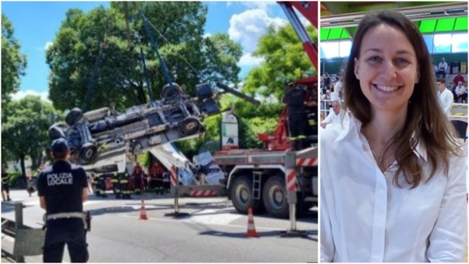 Morta a Treviso la 38enne travolta in bici da un camion gru e trascinata nel fiume