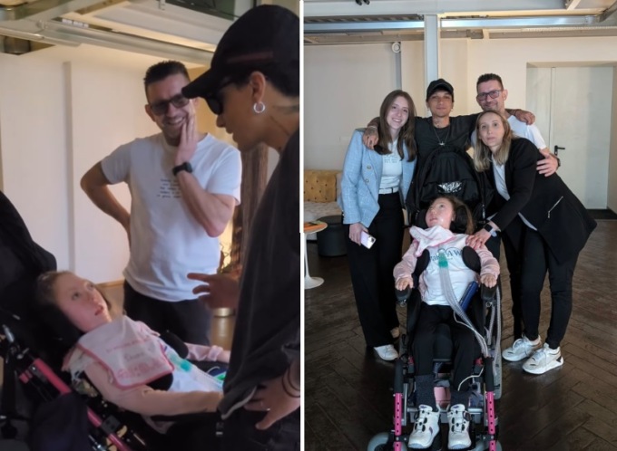 Il cantante Ultimo realizza il sogno di Chiara, la sua fan che muove solo gli occhi