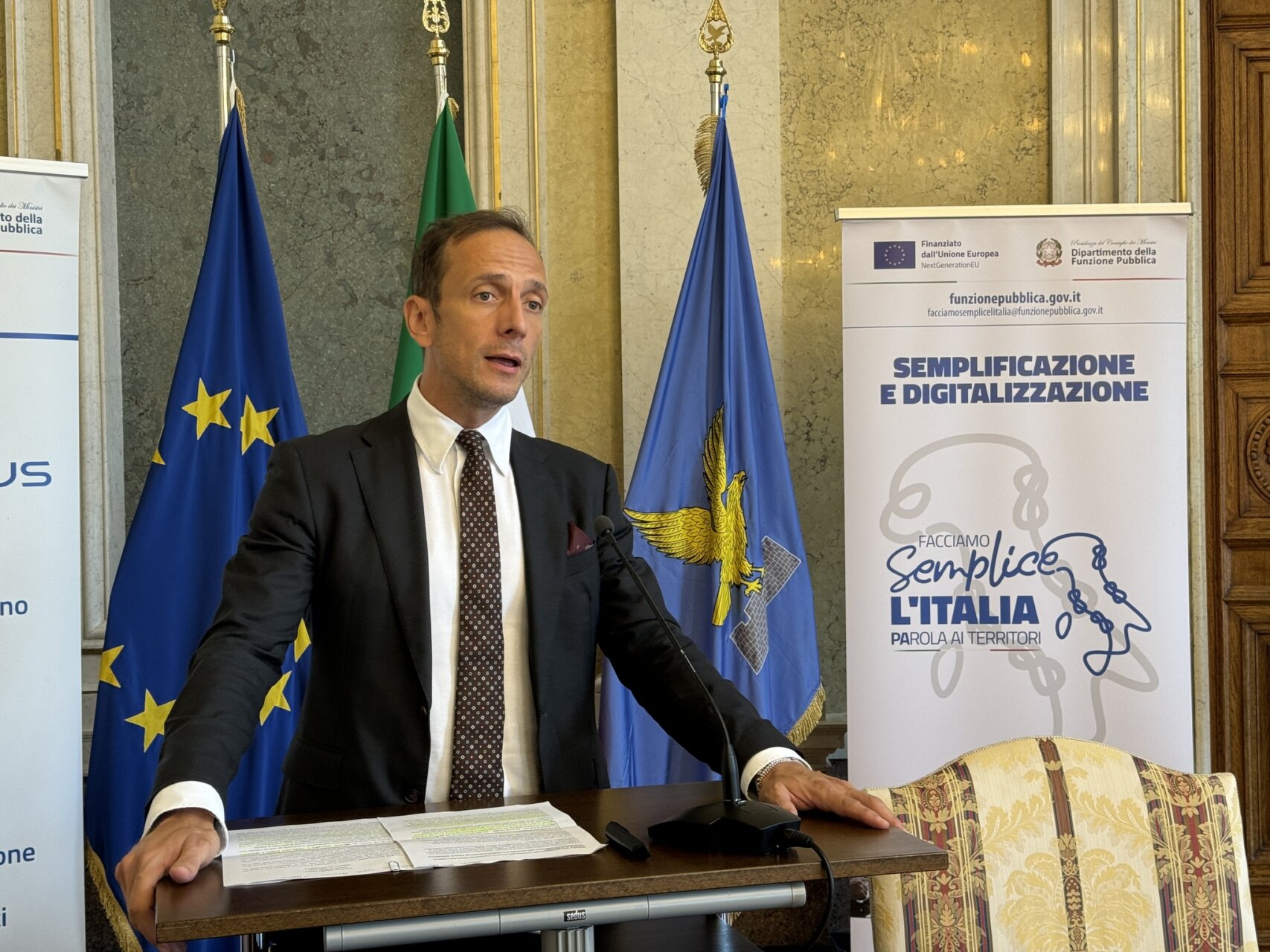 Il governatore del Friuli Venezia Giulia Massimiliano Fedriga