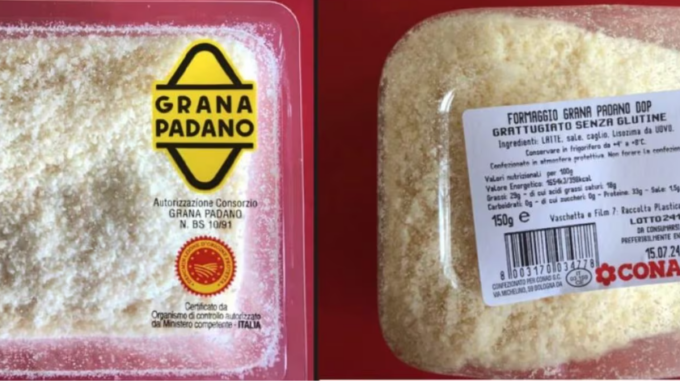 Conad richiama Grana Padano grattugiato: possibile presenza di microplastiche