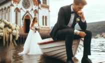 Lo sposo si sente male per il caldo mentre raggiunge la chiesa in barca, ma questo matrimonio "s'aveva da fare"