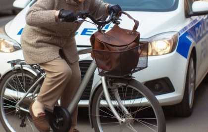 Anziana passa in bici sul luogo di un incidente mortale e ruba la borsa delle vittime dall’auto dei vigili