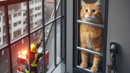 Vanno in vacanza e chiudono il gatto sul balcone: liberato dai Vigili del fuoco
