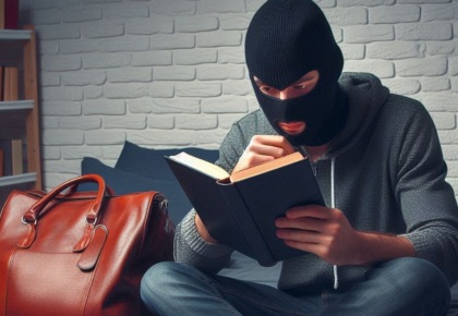 Mentre svaligia una casa si ferma a leggere un libro e si fa arrestare