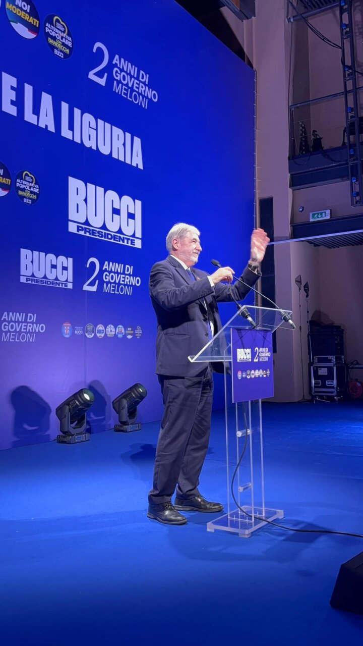 Marco Bucci, sindaco di Genova e candidato del Centrodestra in Liguria