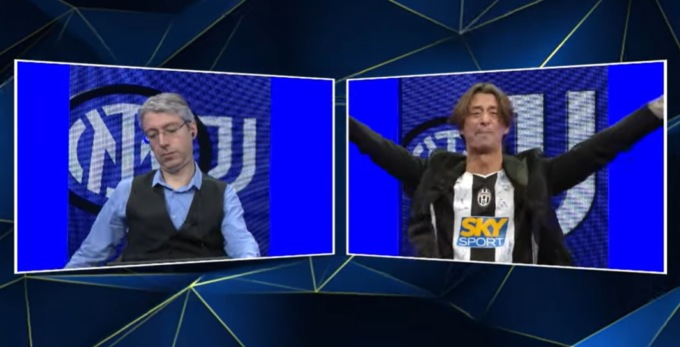 Inter-Juventus: le esultanze dei commentatori di Netweek Calcio Show