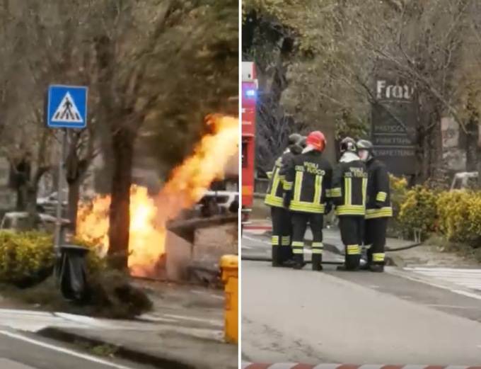 Si scontrano in auto con la colonnina del gas che esplode, madre e figlia miracolate