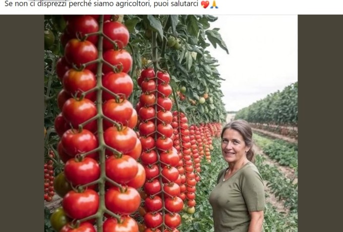 Il post dove presunti agricoltori chiedono apprezzamento per il loro lavoro