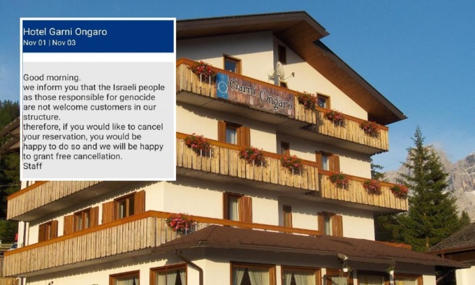 Hotel nega la prenotazione ai turisti israeliani: “Responsabili di genocidio”