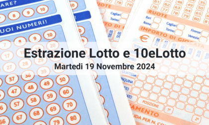 Estrazioni numeri Lotto e 10eLotto di oggi Martedì 19 Novembre 2024