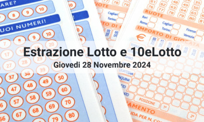 Lotto e 10eLotto, numeri vincenti di oggi Giovedì 28 Novembre 2024