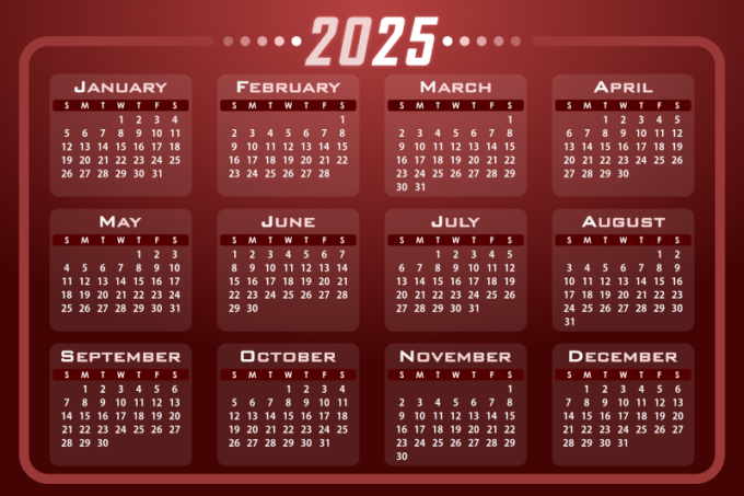 Calendario 2025: tutti i ponti e le vacanze dell’anno nuovo. Con 9 giorni di ferie si può stare a casa un mese