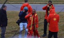 Le foto del debutto di Lewis Hamilton con la Ferrari