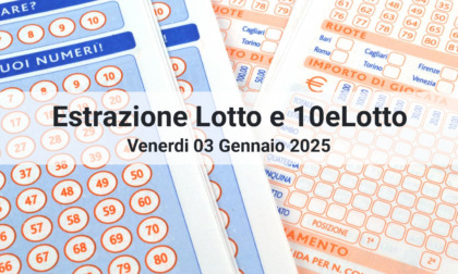 Estrazioni numeri Lotto e 10eLotto di oggi Venerdì 03 Gennaio 2025