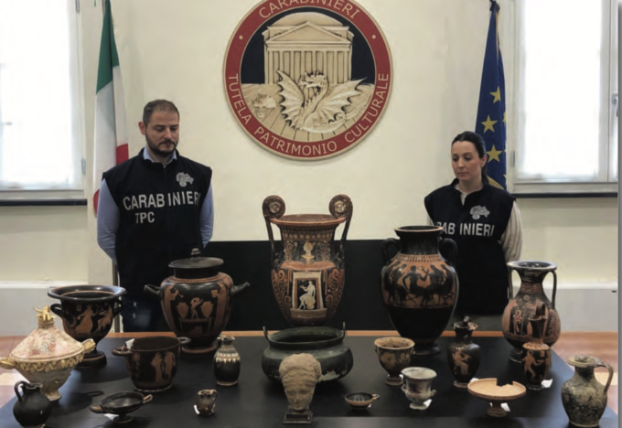 Nel 2024 recuperate oltre 80mila opere d’arte per un valore di circa 130 milioni di euro