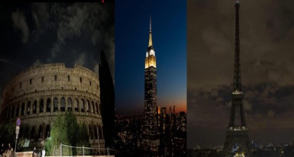 I monumenti iconici mondiali onorano Francesco: Tour Eiffel e Colosseo spenti, colori vaticani per l’Empire State Building
