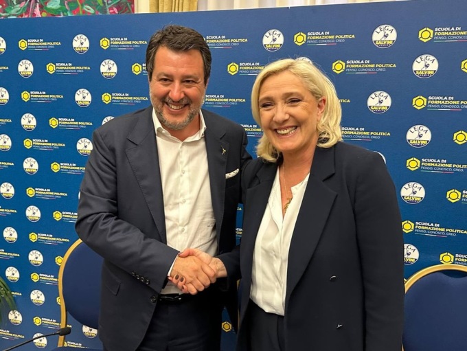 Salvini ospita Le Pen a Roma: "Da soli contro immigrazione clandestina. A qualcuno conviene guerra continui"