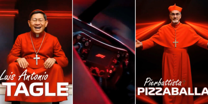 Il conclave come una gara di Formula 1, spopola sui social il video realizzato con IA