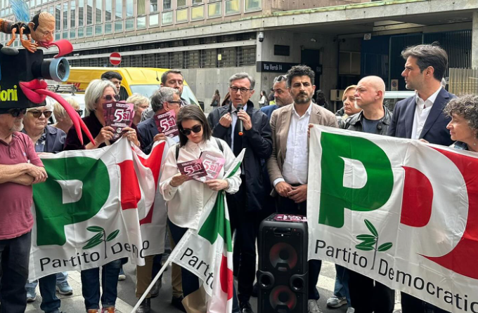 Sit-in del Pd davanti alle sedi Rai. "Referendum oscurati"