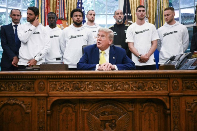 Trump e i giocatori della Juventus