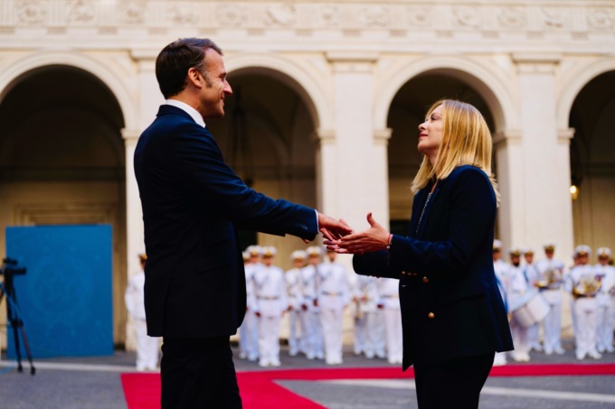 "Insieme per un'Europa più sovrana" l'esito delle tre ore di colloquio fra Meloni e Macron