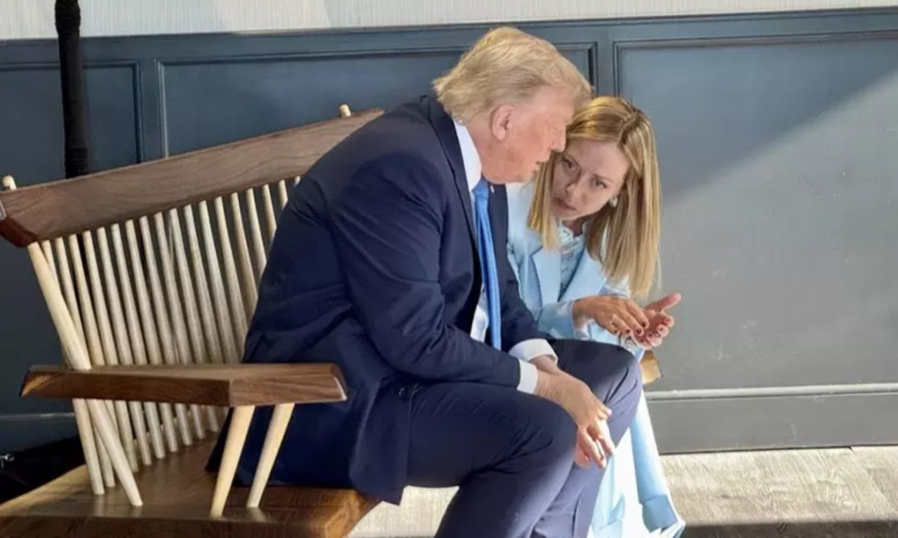 Meloni-Trump: bilaterale su una panchina per parlare di Medioriente ed economia