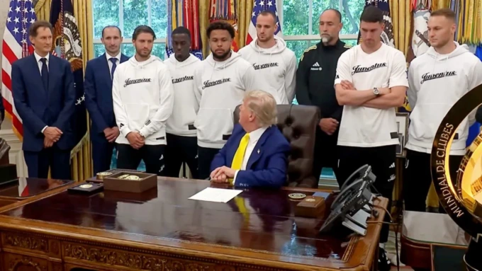 Trump e i giocatori della Juventus