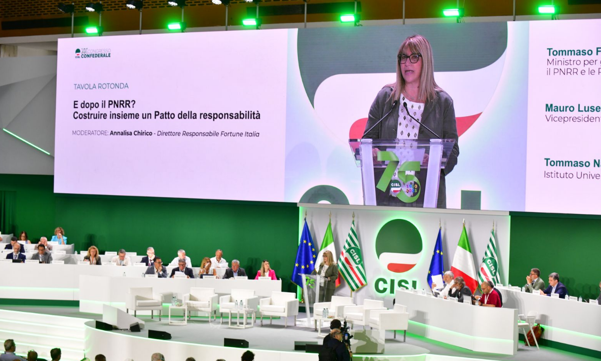 Congresso della Cisl a Roma, il messaggio di Mattarella (ricordando Giorgio Gaber…)