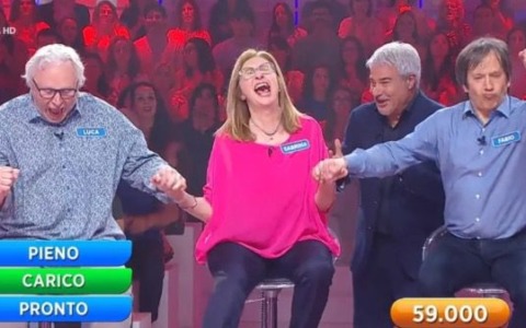 Pino Insegno saldo al 26% di share nel pre-serale con Reazione a Catena