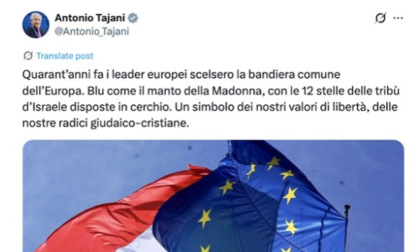 Il ministro Tajani inciampa sulle radici giudaico‑cristiane della bandiera europea