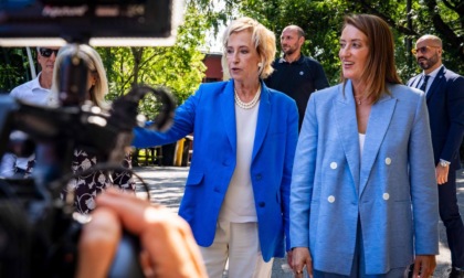 Letizia Moratti accoglie la presidente del Parlamento europeo alla Comunità San Patrignano