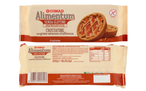 Conad richiama “Crostatina con albicocca senza glutine” per possibile presenza di muffe nel prodotto
