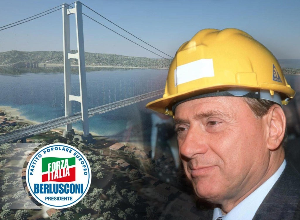 Ponte sullo Stretto, Forza Italia e la dedica a Berlusconi: “Ce l’abbiamo fatta presidente”