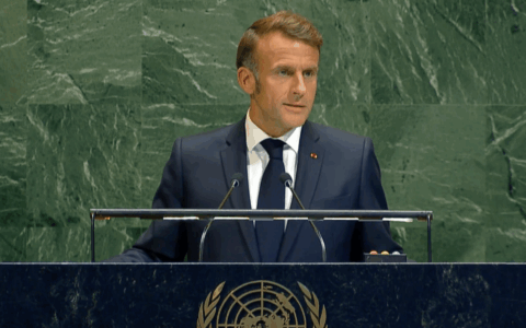 Macron all’Onu: È tempo di finire la guerra: Stato di Palestina unico modo per fermare Hamas”