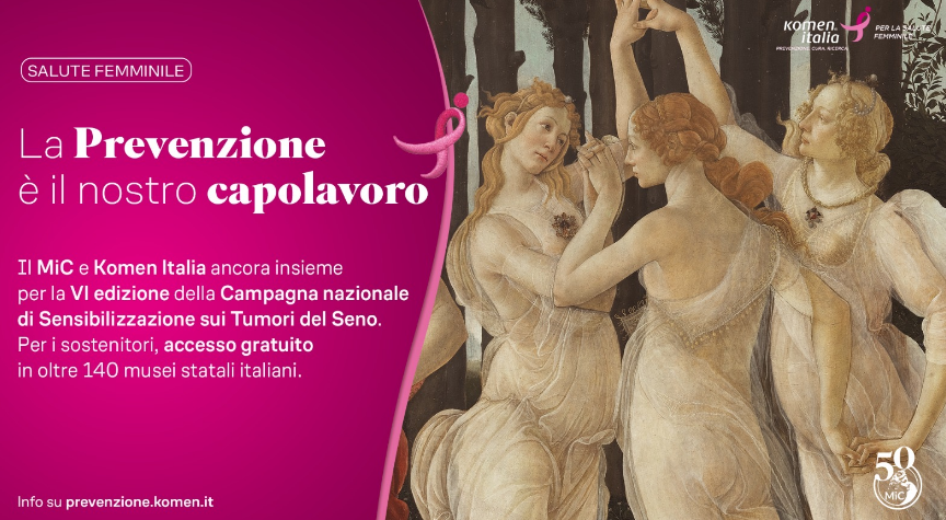 Le Tre Grazie testimonial d’eccezione per la prevenzione del tumore al seno