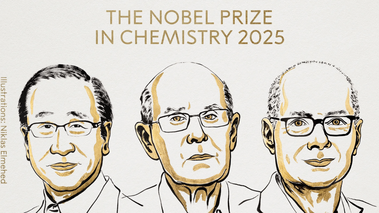 Nobel per la Chimica 2025: Kitagawa, Robson e Yaghi premiati per i materiali intelligenti
