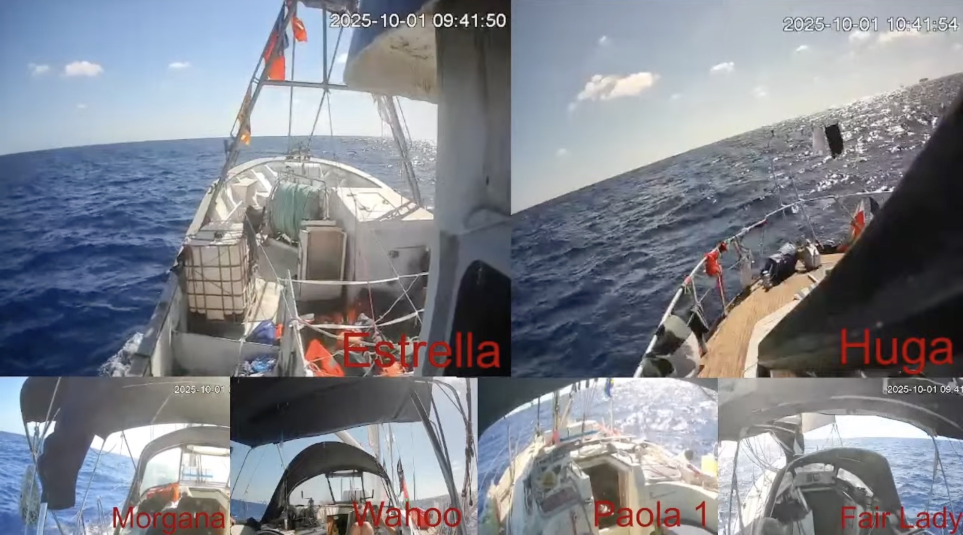 Global Flottilla avvicinata nella notte da imbarcazioni non identificate. Gli attivisti: "Andiamo avanti"