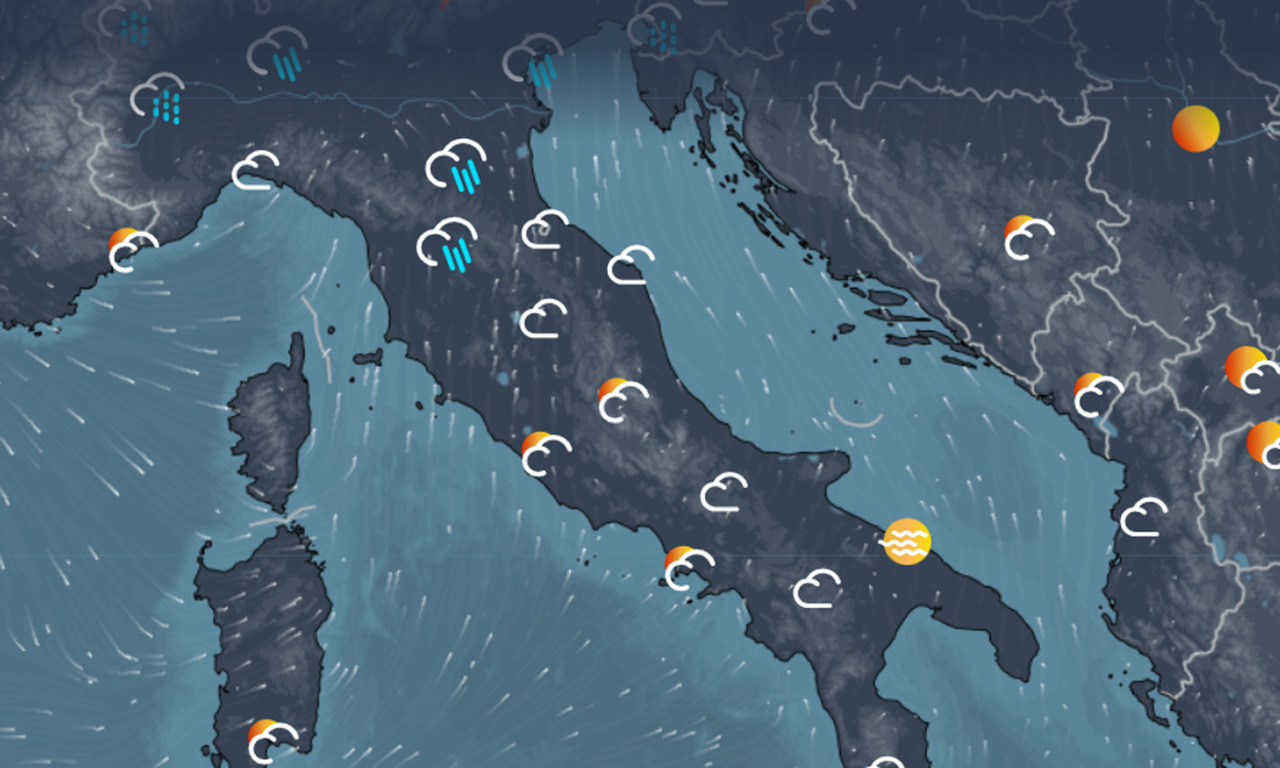 Si apre la porta atlantica: piogge al Nord e temperature in calo. Le previsioni fino al weekend