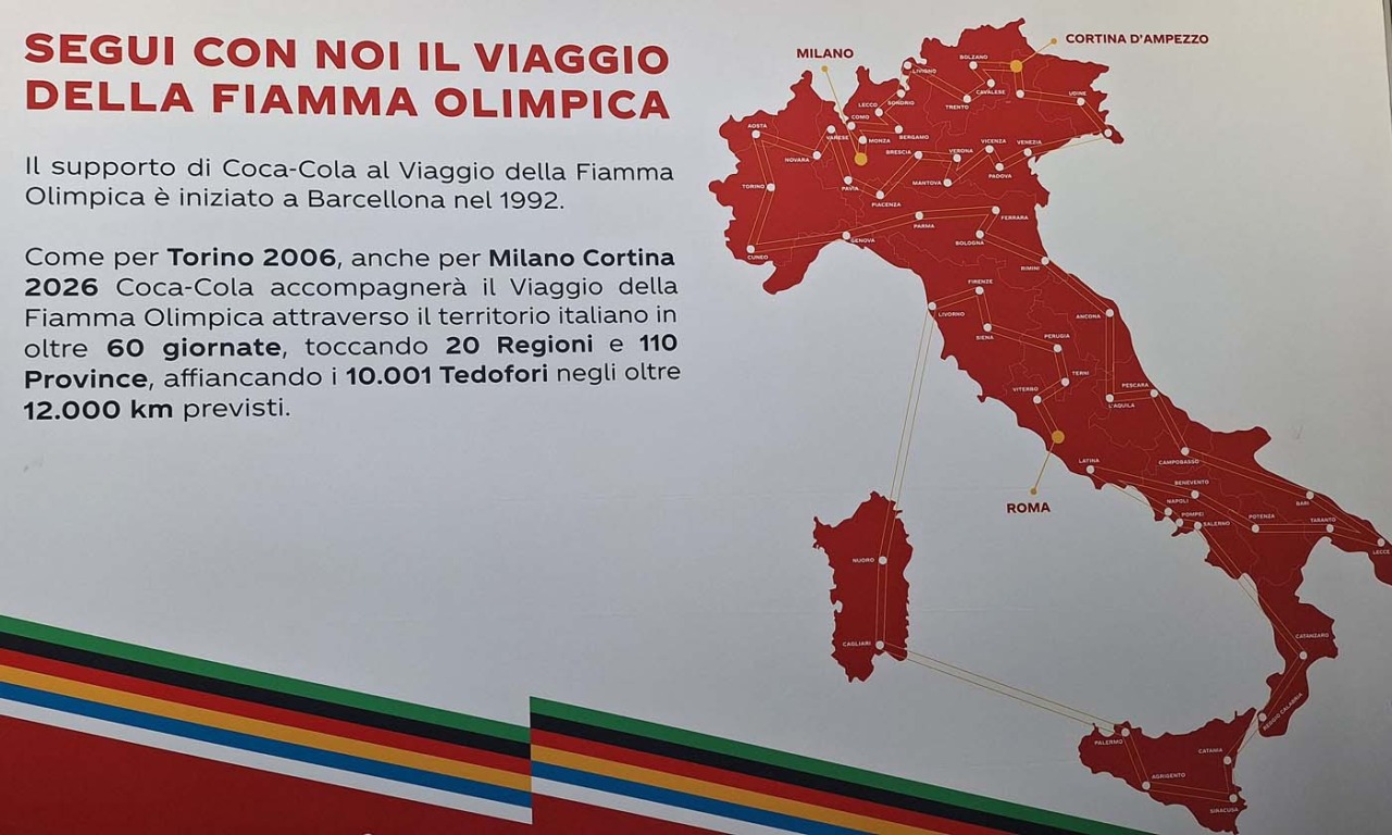 Milano Cortina 2026: il viaggio della Fiamma Olimpica in 60 tappe in tutta Italia