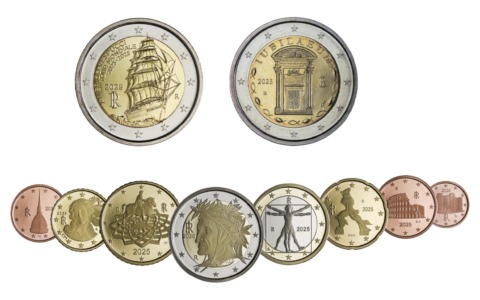Emessa la Serie divisionale 10 pezzi Proof, un cofanetto da collezione con i 2 euro dedicati al Giubileo e alla Vespucci