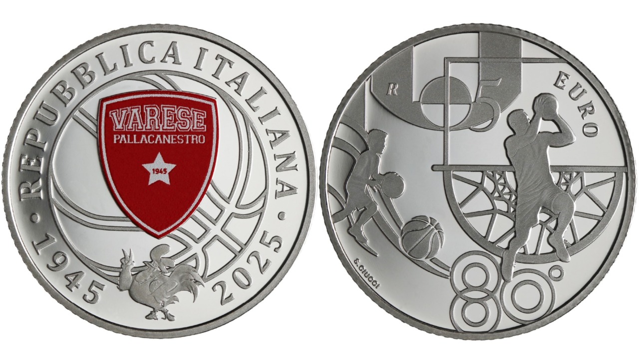 Gli 80 anni della Pallacanestro Varese celebrati in moneta