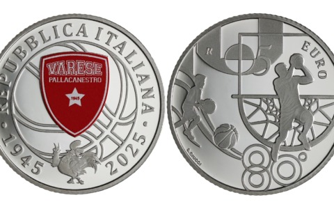 Gli 80 anni della Pallacanestro Varese celebrati in moneta