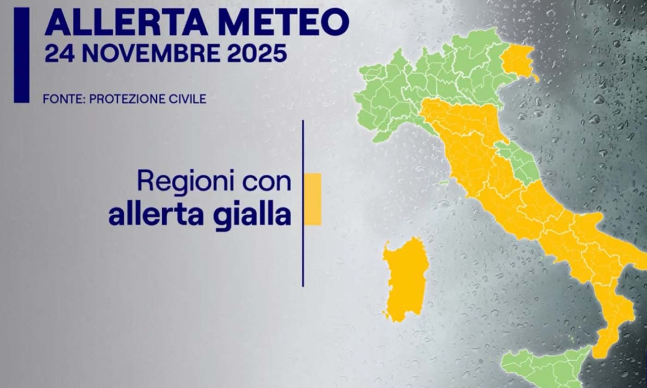 Maltempo in arrivo sull’Italia: nuova perturbazione, neve sulle Alpi e allerta meteo della Protezione Civile in undici regioni