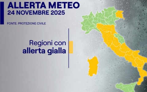 Maltempo in arrivo sull’Italia: nuova perturbazione, neve sulle Alpi e allerta meteo della Protezione Civile in undici regioni