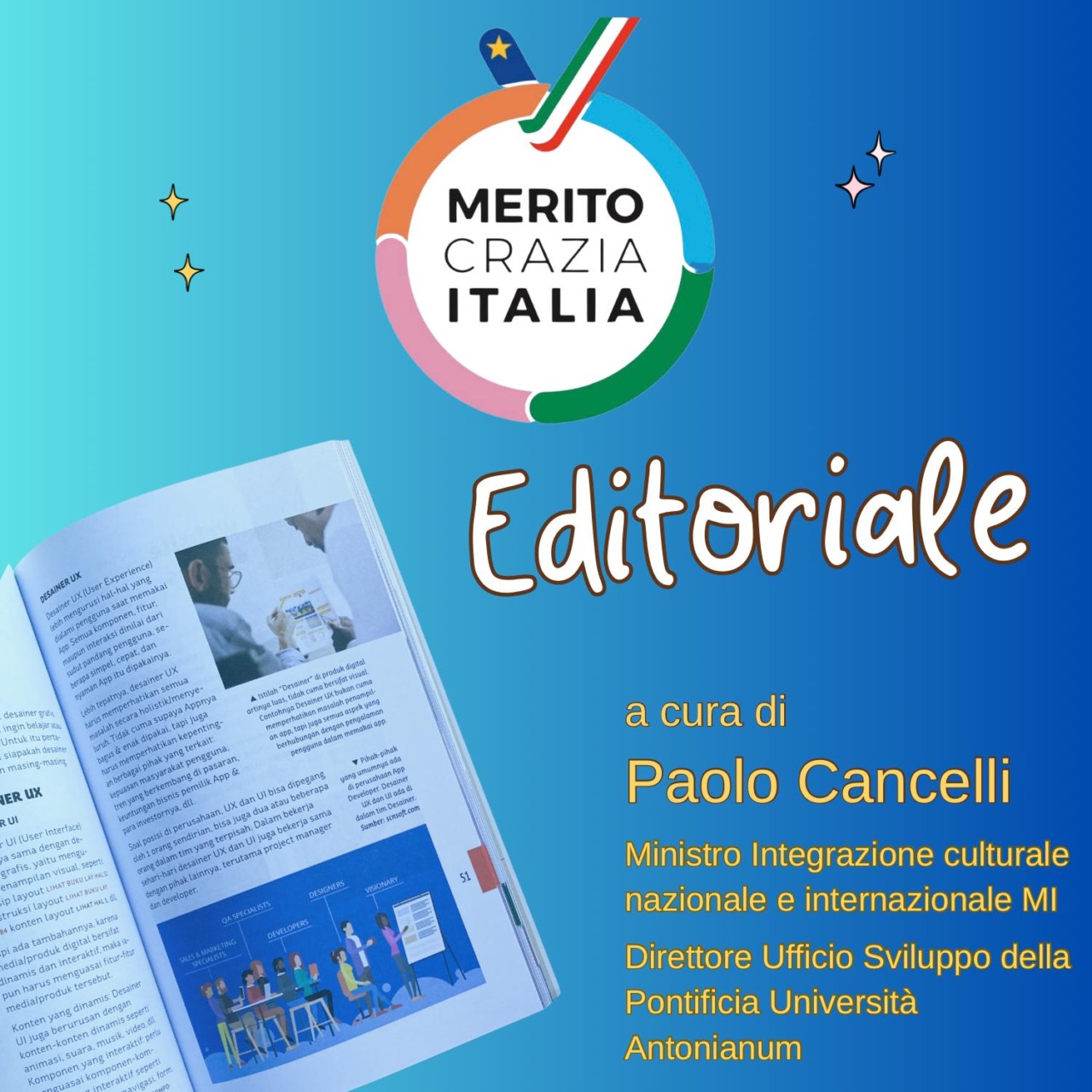 Meritocrazia Italia, l’editoriale di Paolo Cancelli: “L’ordinamento della dignità vivente”