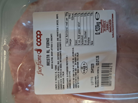 Richiamata arista al forno Coop per possibile contaminazione microbiologica