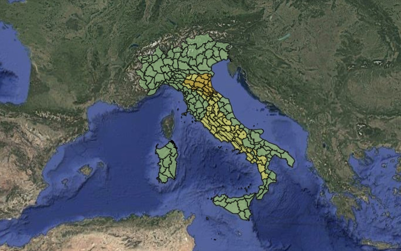 Neve al Nord, pioggia al Centro-Sud: allerta meteo arancione in Emilia e gialla in 10 regioni
